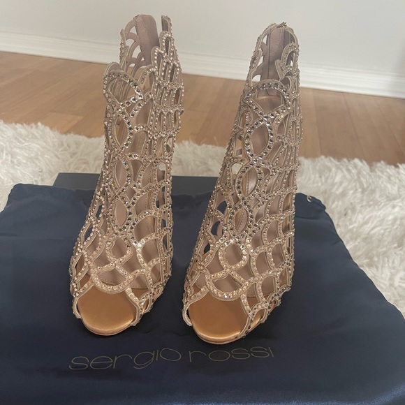BNWT Sergio Rossi Swarovski Heels Size 41EU - Picture 2 of 7